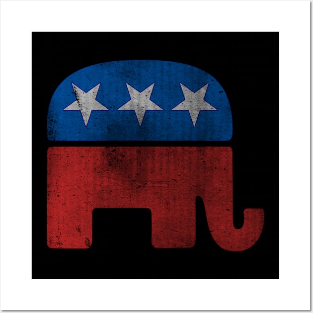 Republican Elephant Vintage Wall Art by Flippin' Sweet Gear